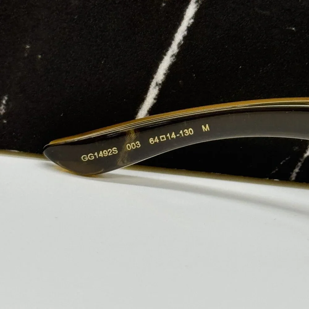 NEW GUCCI BROWN GREEN UNISEX SUNGLASSES GUCCI GG1492S 003